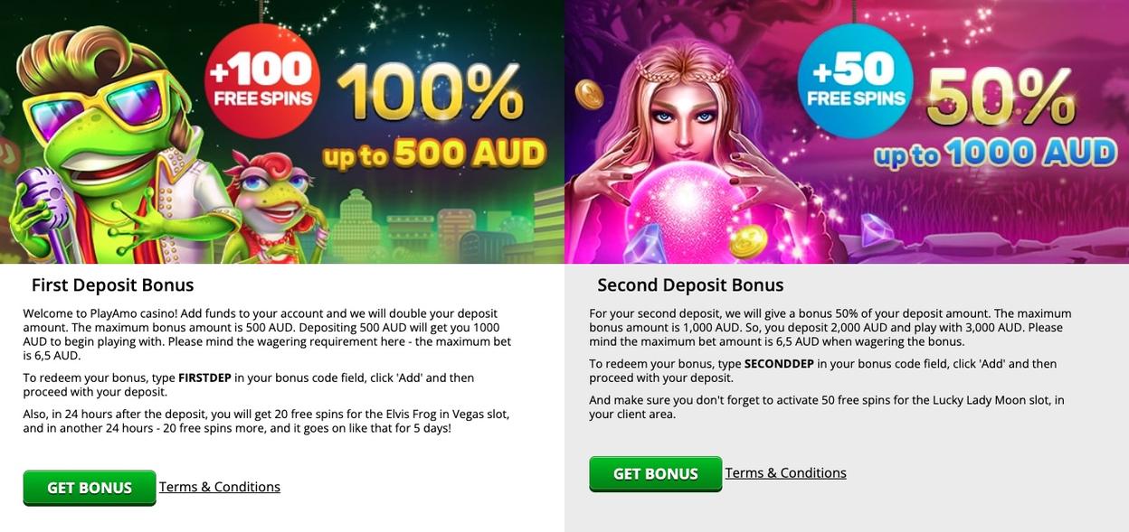 PlayAmo Casino Bonus