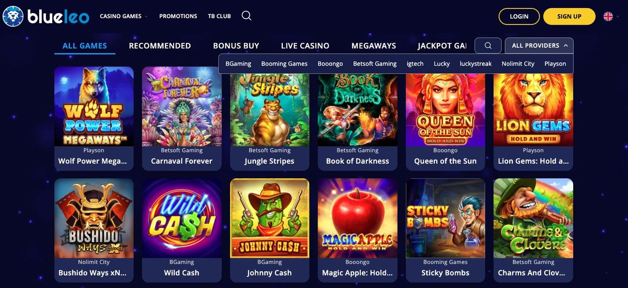 Blue Leo Casino Games