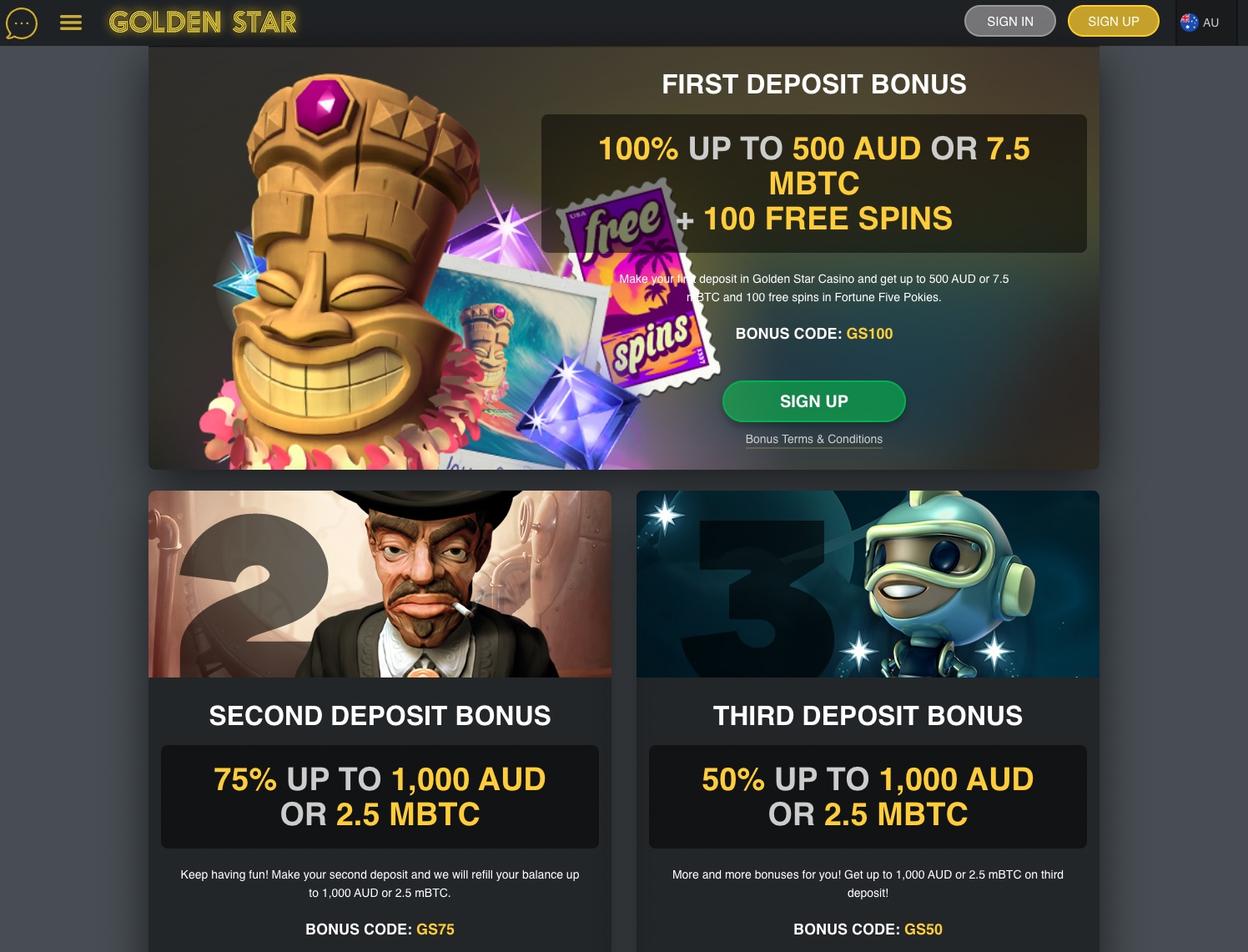 GoldenStar Casino bonus